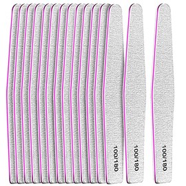 Nail Files Set, FANDAMEI 15pcs 100/180 Grit Professional Nail Boards Buffer Files for Home & Salon Use, Double Sided Emery Boards for Nails Toe Pet Fingernail Files Nail Styling Tools, Diamond
