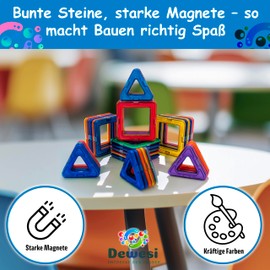 Magnetic Building Blocks 40 Pieces for Children from 3 Years by German Brand, Educational Toy for Boys and Girls, Creative Building, Toy Magnetic Building Blocks, Children's Toy, Magnetic Game