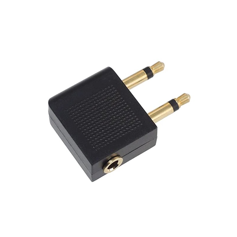 KAUMO Airplane Earphone Jack Converter Adapter, 3.5mm Dual Jack Converter,