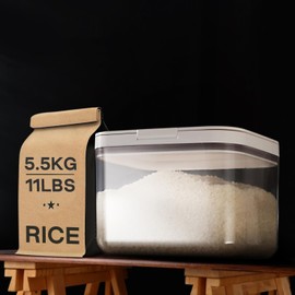 LivLab Flour Dispenser 10LBS - 5 L /5 QT /5 KG Rice Container Storage Food Cereal Container Bins Household for Kitchen Pantry Organization (5 L)