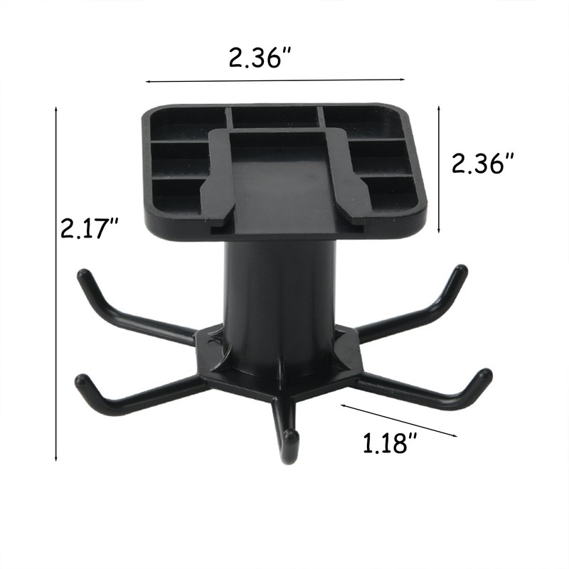PRINKROOMY 360° Rotating Kitchen Hooks, Adhesive Utensil Organizer Rack with