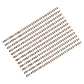 sourcing map 12pcs Jobber Drill Bits 1mm (0.039") Black Nitride & Gold Titanium Coated M2 High Speed Steel (HSS) Twist Drill Bits for Stainless Steel Aluminum Alloy Metal