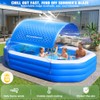 2026 Inflatable Pool with Canopy, Large Inflatable Pool for Kids,Adults,