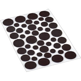 Shepherd Hardware Adhesive Felt Surface Protection Pads, Assorted Sizes, Brown - 2 Packs of 46 Count = 92 Count
