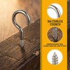 YAFIYGI 5PCS Screw Hook, 2.56 Inches 304 Stainless Steel Ceiling