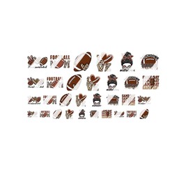 Football Mom Nail Art Decals - Waterslide Nail Decals