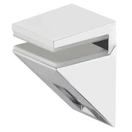 Gedotec Design Glass Shelf Support Metal Shelf Support Glass Shelves - Solar | Shelf Support for Shelf Thickness 5-10 mm | Wall Bracket with Load Capacity 20 kg | 1 Piece - Design Metal Shelf Support