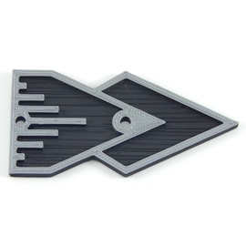 Medallurgy Art Deco Style Directional Arrow Sign Plaque for Home or Office Decor, Mount to Door or Wall, Choose Silver or Brass Colored Finish - Made in The USA