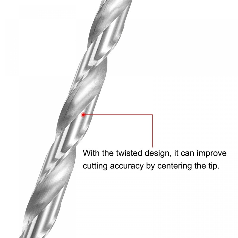 sourcing map 6542 High Speed Steel Straight Shank Twist Extra