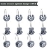 Western Shower Curtain Hooks Rustic Farmhouse Shower Curtain Rings for