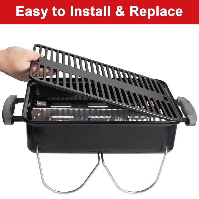 DELSbbq 80631 Cast Iron Cooking Grate for Weber Go-Anywhere, Grill