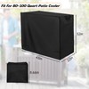 Patio Cooler Cart Cover, Fits for Most 80-100 Quart Rolling