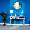 Bonnlo Mirrored Console Table with 2 Drawers Silver Desk