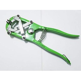 Diamond Cut Edge Elastrator Heavy Duty Tool Bander Pliers for Dogs Goats Lambs Calves Pigs Veterinary Light Green + 100 Bands