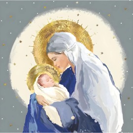 GBCC Charity Christmas Cards Pack of 10 - Charity Christmas Cards 2024 with a Madonna and Child Religious Design - Eco-Friendly Xmas Cards Multipack with Envelopes
