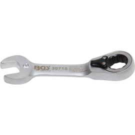 BGS Short Ratchet Combination Spanner, 15 mm, 1 piece, 30715