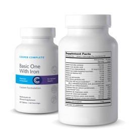 Cooper Complete Basic One Multivitamin with Iron - 60 Tablets per Bottle. Pack of 2