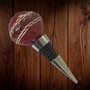 CRICKET-GIFTS - Real Leather Mini Cricket Ball Wine Stopper |