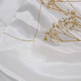 CARISSIMA Gold Women's 9ct Yellow Gold 3.5mm x 4.5mm F Initial Adjustable Necklace 38cm/15-43cm/17