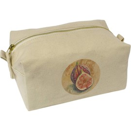 'Fig and a Half' Canvas Wash Bag/Makeup Case (CS00044852)