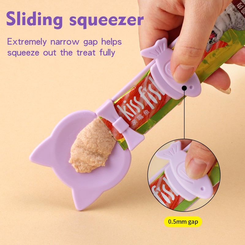 LICKJIMO-3PCS Cat Treat Dispenser,Multi Function Spoon for Churu Lickable Cat