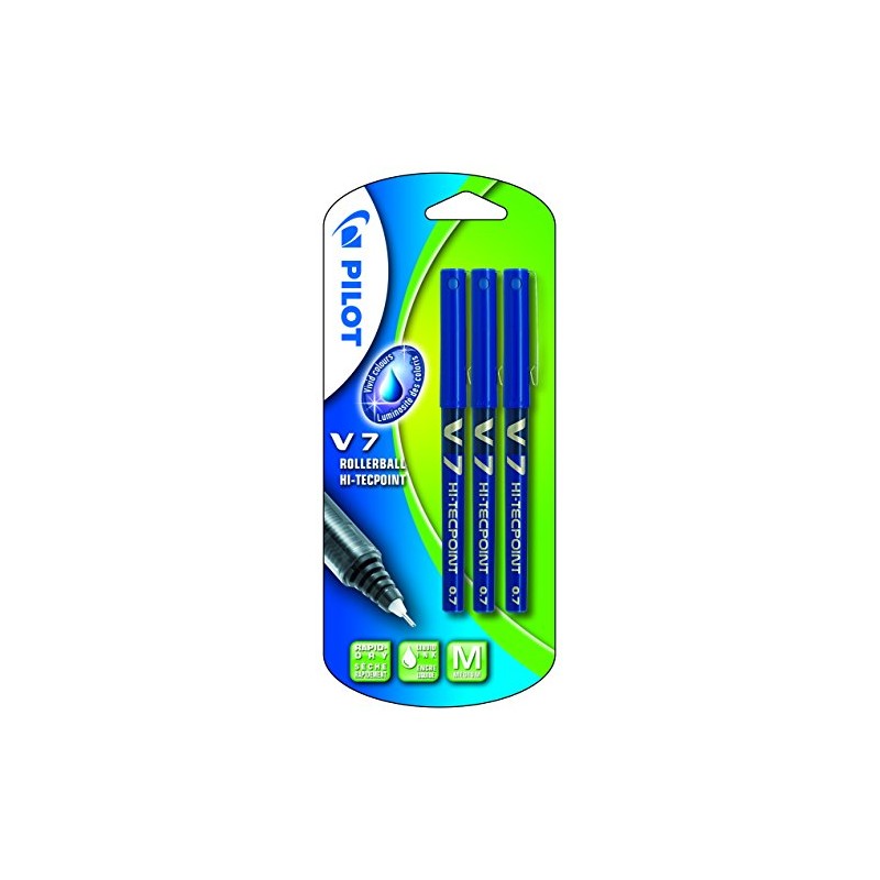 Pilot V7 Rollerball Pen Set of 3 Blue