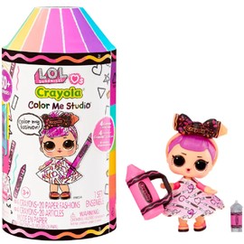 LOL Surprise Loves CRAYOLA Color Me Studio with Collectible Doll, Over 30+ Surprises, Paper Dresses & Accessories, Art Studio Packaging, Limited Edition Small Doll, Great Toy Gift for Kids Ages 3+