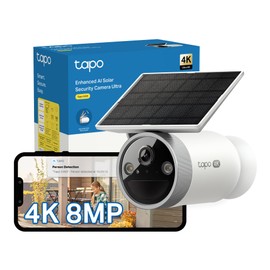 Tapo C465 4K 8MP UHD Security Camera Outdoor Wireless, All-in-One Solar Security Camera, Starlight Colour Night Outdoor Camera,AI Detection,IP65,No Hub Required CCTV,Alexa,Google Home,No Monthly fee