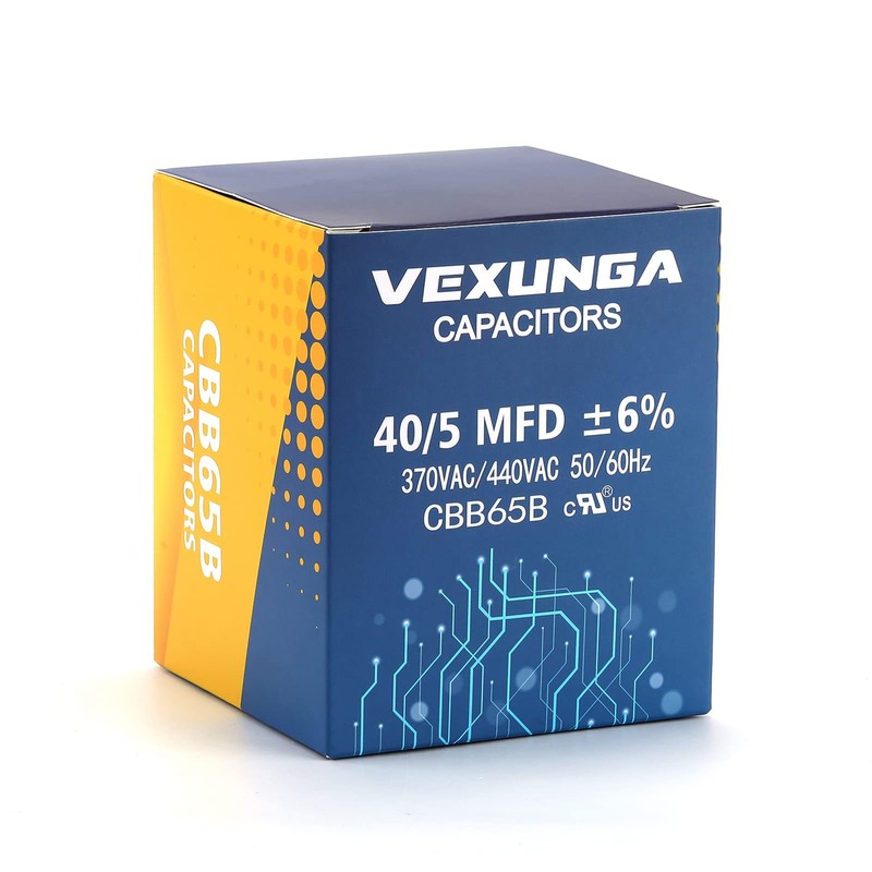 VEXUNGA 40/5 uF 40+5 MFD 370VAC or 440VAC Dual Run