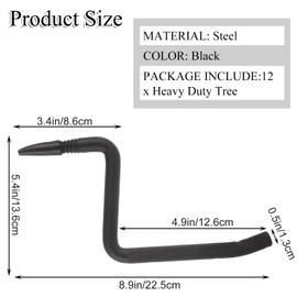 GBACHOOSE 12Pack Screw-in Tree Steps for Hunting, 5 in Tree Steps with Slip-Resistant knurling Pattern, Screw Mount for Climbing to Tree Stands and Hunting Climbing