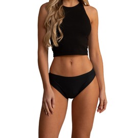 Suzy & Me Black Period Pants by TOTM. Bikini or Full Brief Styles (as8, numeric, numeric_10, numeric_12, regular, regular, BIKINI BLACK)