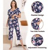 NACHILA Pajamas for Women-Viscose Made from Bamboo,Short Sleeve Sleepwear Cooling