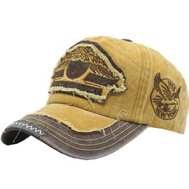 White Fang CZ188 Hat, Cap, American Casual, Brim, Cool, Vintage Outdoor, Men's, Women's,, yellow