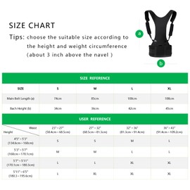 Back Support for Posture Support for Women and Men, Lumbar Spine Shoulder Posture Correction, Shoulder Straps for Back (L)