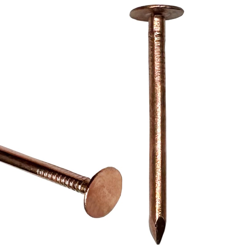 1.75” Copper Roofing Nails Premium Quality for Roofing, Flashing Qty