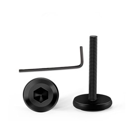 KACNON M3 x 30 Screws, Pack of 30 Black Stainless Steel Screws with Hex Key, 304 Hexagon Socket Flat Head Screws, Stainless Steel A2 V2A Full Thread, Black Galvanised, for Household Appliances,