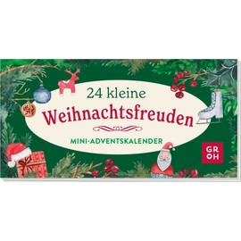 24 kleine Weihnachtsfreuden: Mini-Adventskalender | Liebe Wünsche und Zitate im Hosentaschenformat, ideales Advents- und Wichtelgeschenk oder für selbst gemachte Adventskalender