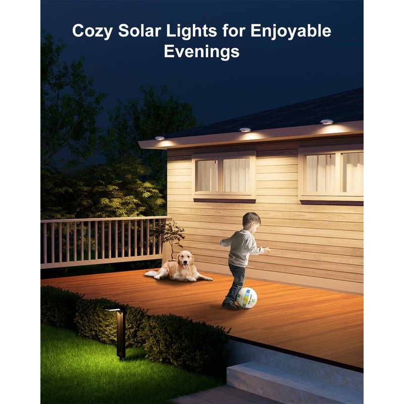 8 Pack Solar Powered Gutter Lights Outdoor Decorative Waterproof 12