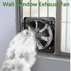 Meozri 12 Inch Wall Window Exhaust Fan Wall Mounted Ventilation