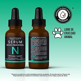Quotidien | Serum Niacinamida 10% + Zinc + Planta de la Resurrección | Regula la Producción de Grasa | Disminuye Poros e Imperfecciones | Ideal Todo Tipo de Piel | 88% Ingredientes Naturales - 30ml