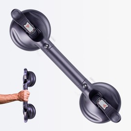 DAREN MEDICAL Shower Handle,Shower Handles with Strong Suction Cup Grab Bar,Bathroom Safety Grab Bar for Handicap Elderly Seniors and Disabled,Purple