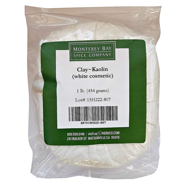 KAOLIN CLAY White Cosmetic NATURAL POWDER Facial Masks Spot Treatments 1 lb (2 bags - 32 oz total)