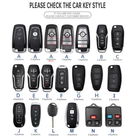 ontto TPU Car key fob cover Compatible with Ford Fusion Ranger F150 Explorer Bronco Escape Edge Expedition Mustang Lincoln key holder Smart case Shell keyring keychain auto accessories 2 buttons A1