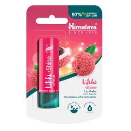 Himalaya Litchi Shine Lip Balm for Glossy Shine, Soft and Supple Lips, Vitamin E and Antioxidants Rich, 4,5g