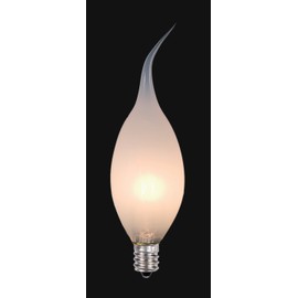 B&P Lamp® 15with 130V, Candelabra Base Flame Tip Silicone Light Bulb, 3" Height