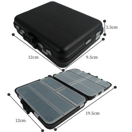 Pack of 2 Bait Box Fishing Tackle Box Fishing Bait Box with Adjustable Single Compartments Suitable as a Fishing Gift