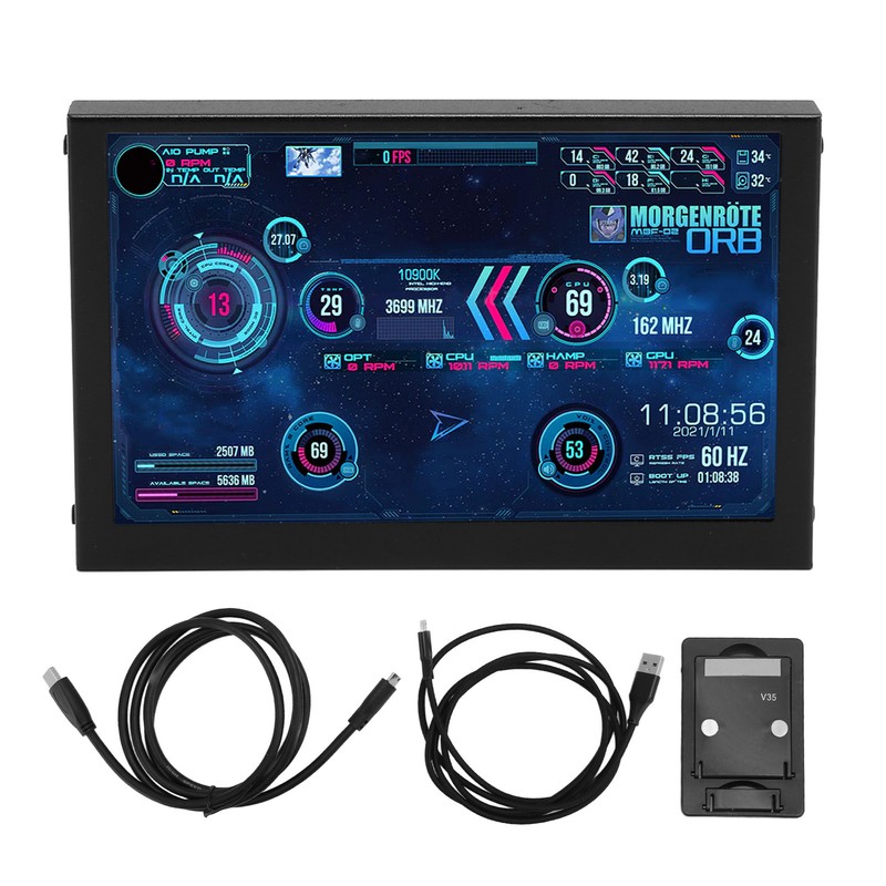 5 Inch Computer Temp Monitor HD Multimedia Interface PC Temperature