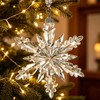 Annual Edition Ornament 2026, Crystal Glass Snowflake Christmas Ornaments