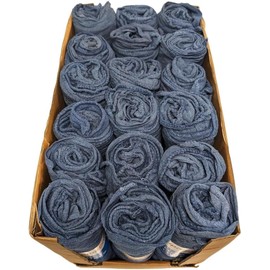 SupremePlus Shop Towels - Bulk Cleaning Towel in a Bag, Mechanic Cotton Wipes for Car Maintenance, Auto Mechanics & Garage, Wipe Grease & Oil, Machine Wash & Reusable (Blue, 216)