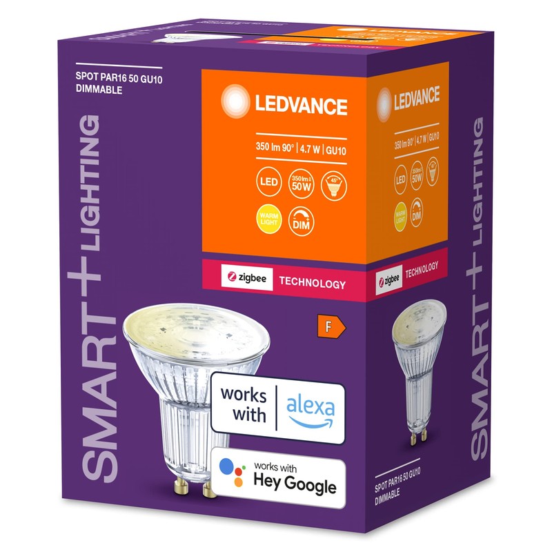 LEDVANCE Smart+ LED, ZigBee GU10 Reflector, Warm White, Dimmable, Directly